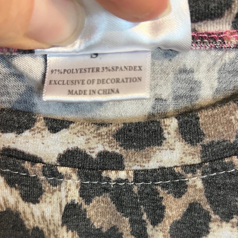 Leopard, Pink and Sequin Shirt - Picture 3 of 6